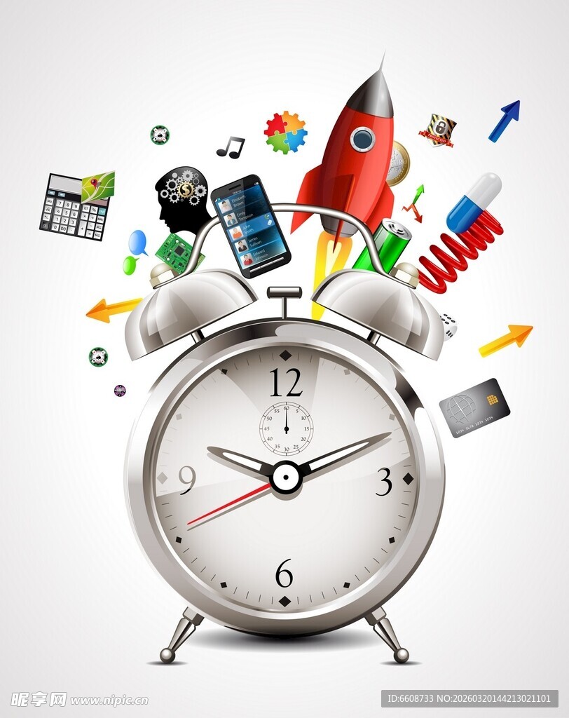 闹钟旁的科技元素大爆发