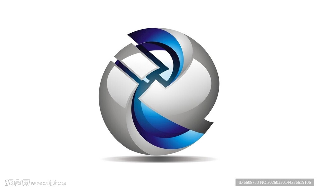 现代风格环形抽象logo设计