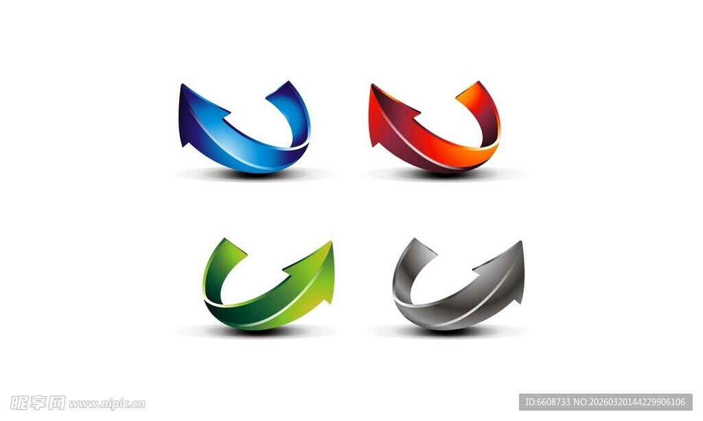 多彩箭头图标设计元素