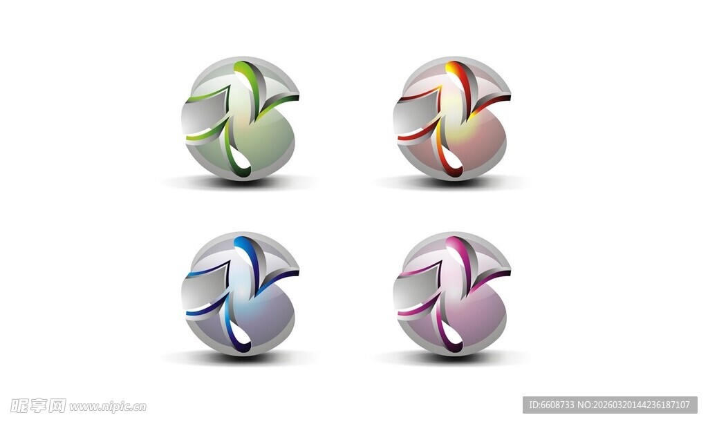 多彩螺旋金属球饰品展示