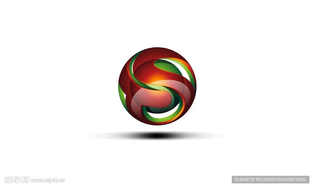 多彩立体球形标志