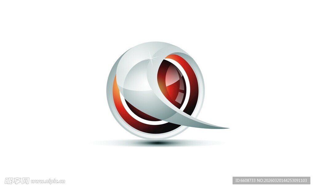 金属质感旋转球体