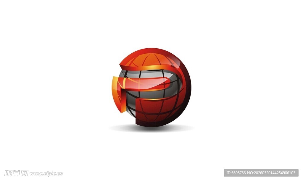 红色卡通球体形象