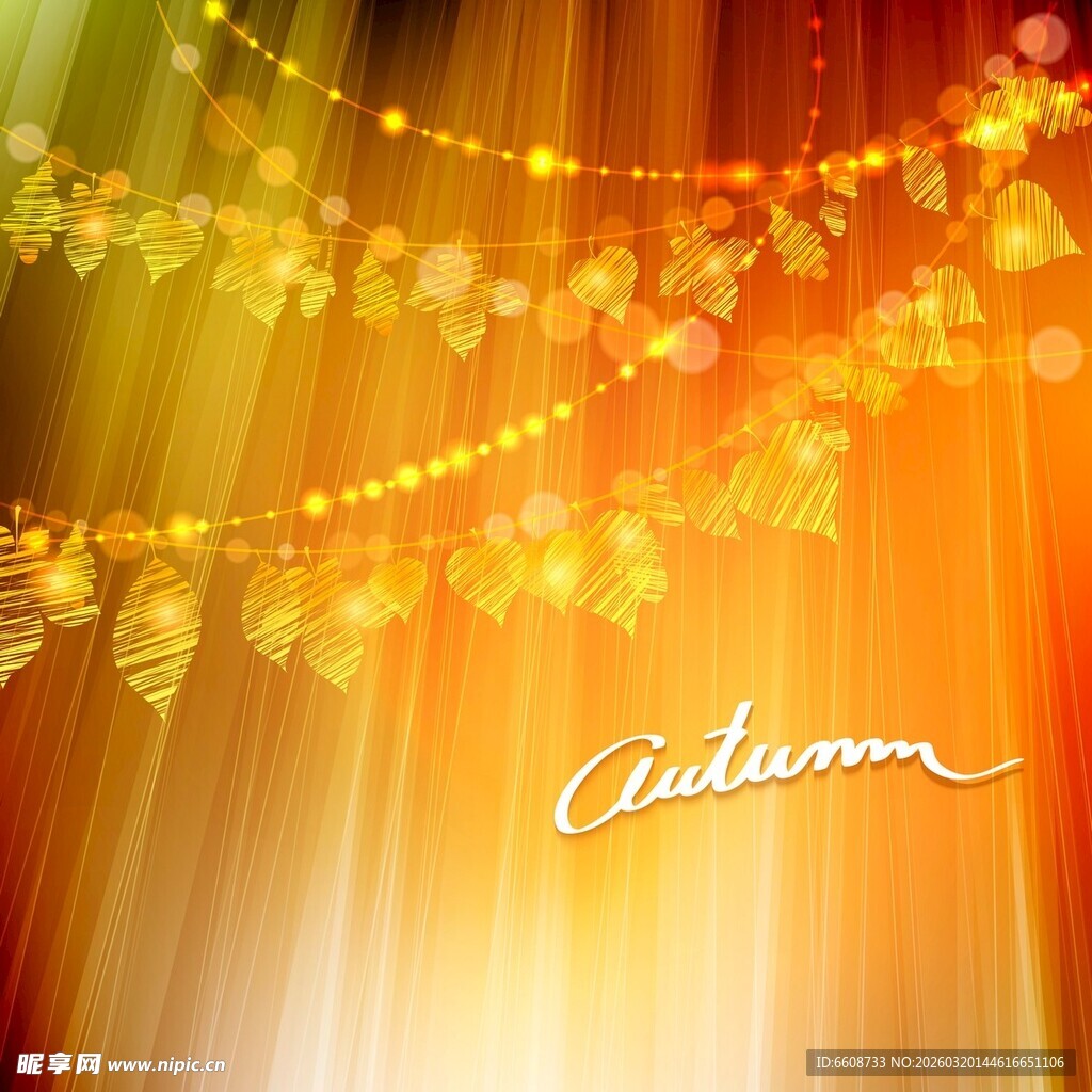 秋日梦幻光影背景图