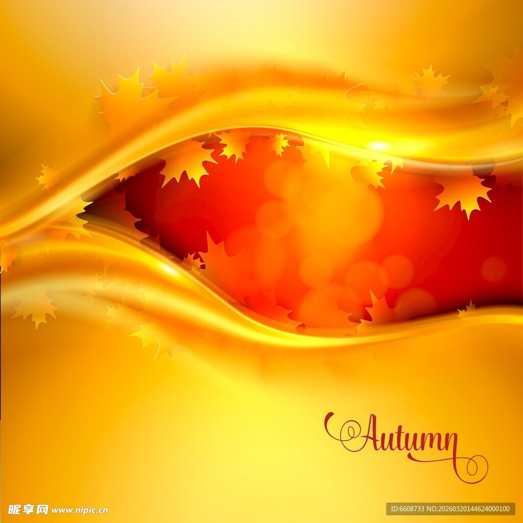 金色秋景灵动秋叶之美