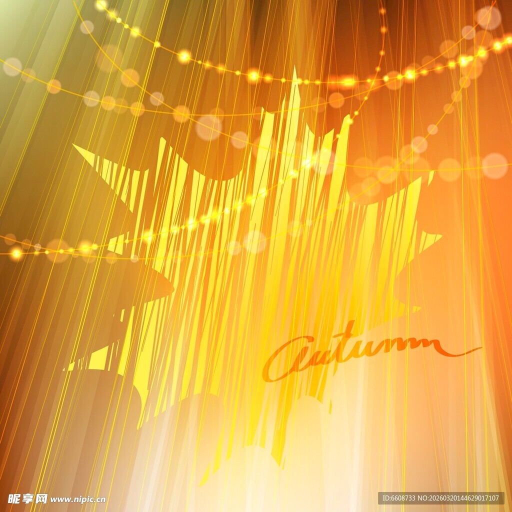 金色梦幻光线背景图