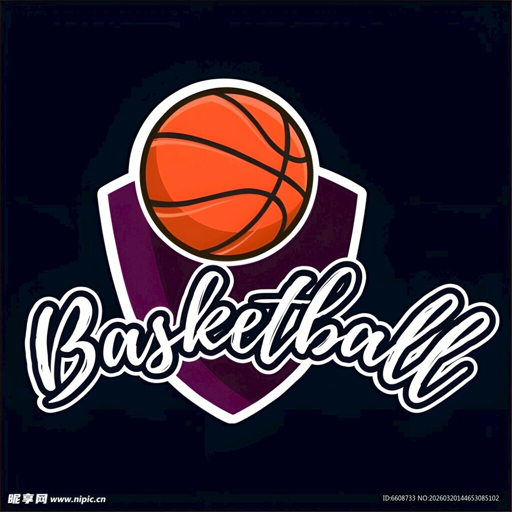 篮球主题标志图案设计