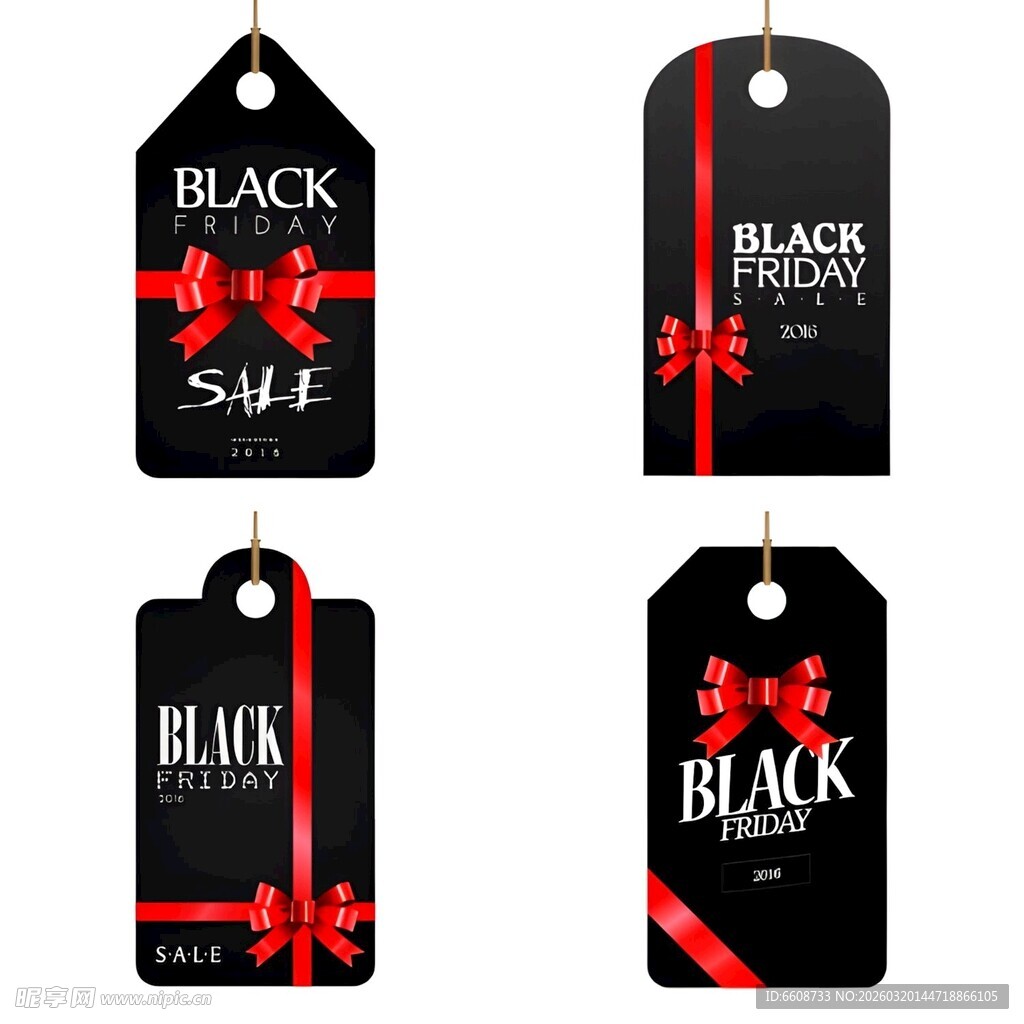 黑色促销礼品标签设计