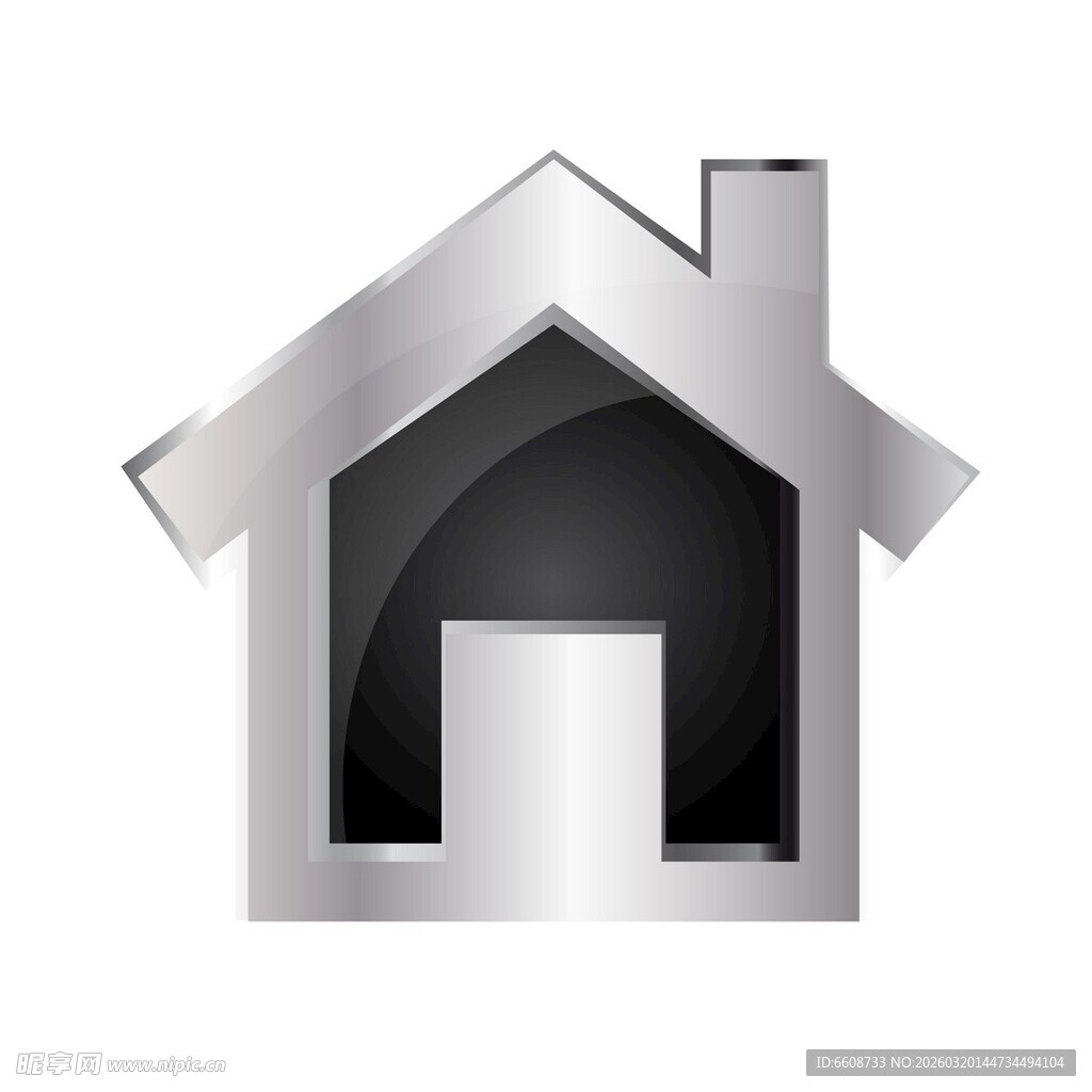 简约金属风房屋图标