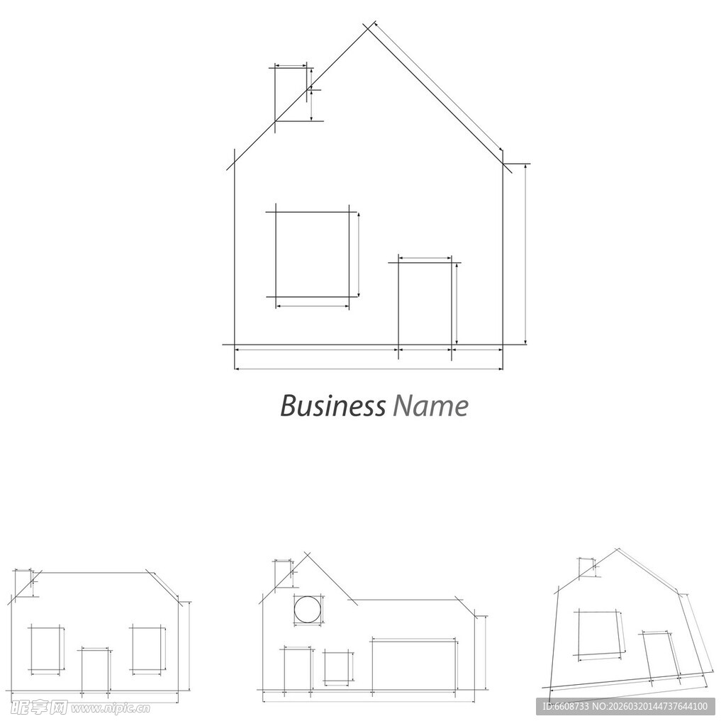 简约房屋设计草图示例