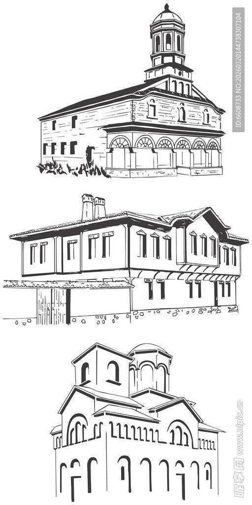 古典建筑手绘图集