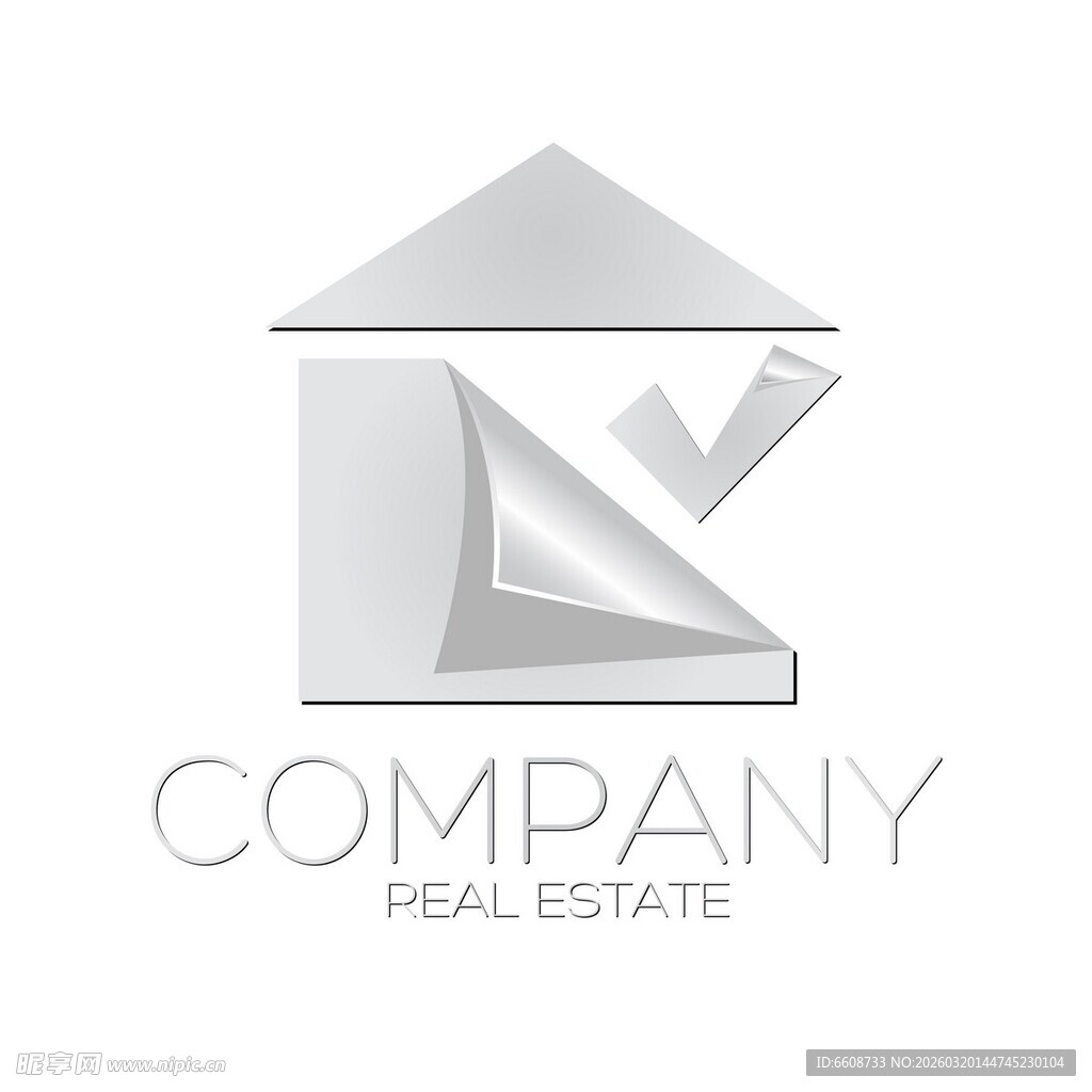 房地产公司简约标志设计