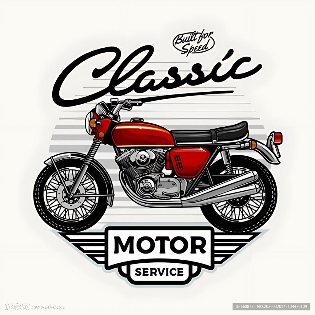 经典摩托车标志设计
