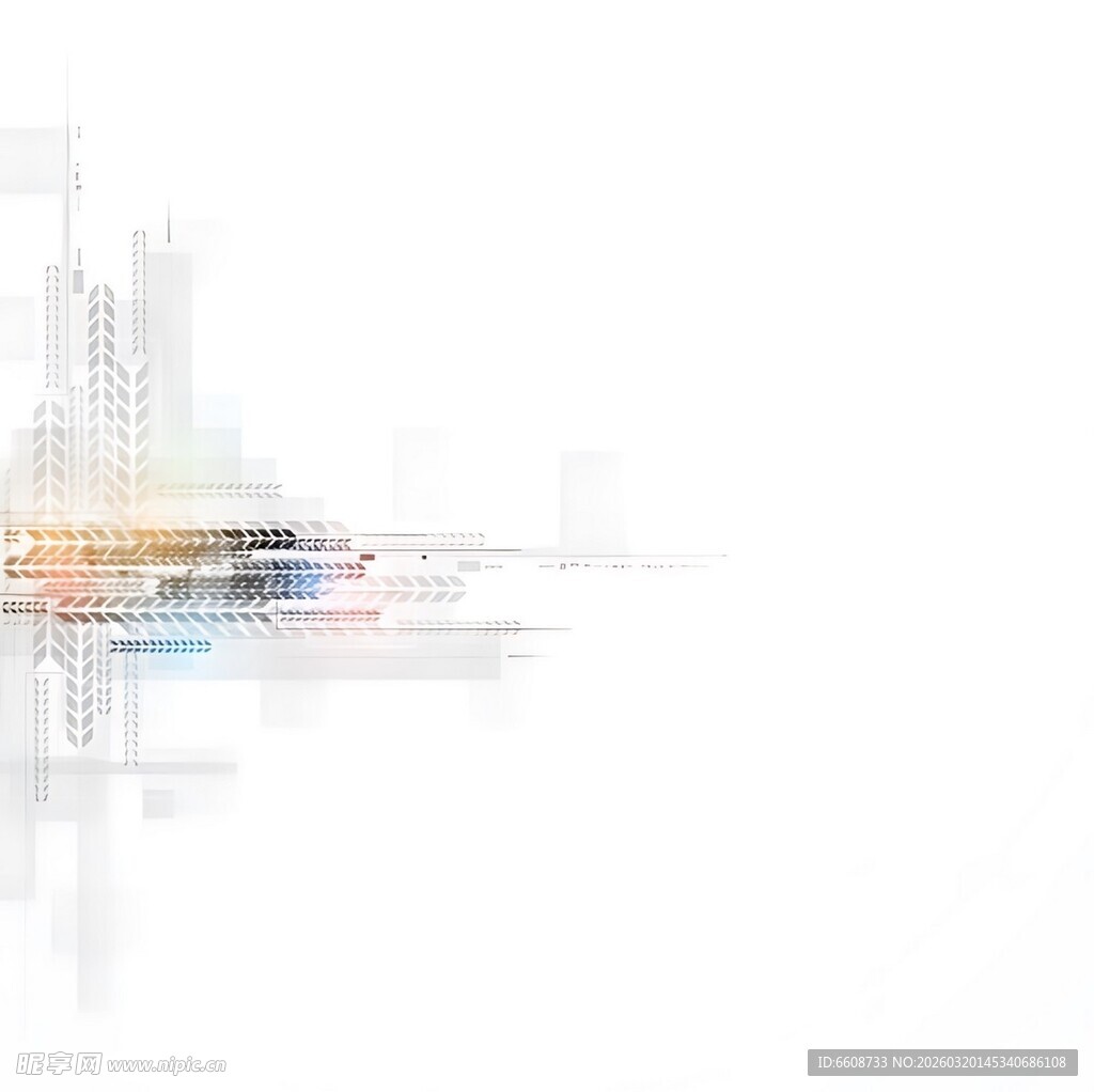 抽象城市建筑线条艺术图