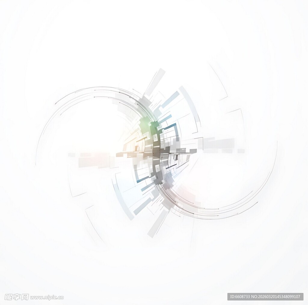 抽象几何环形艺术图案