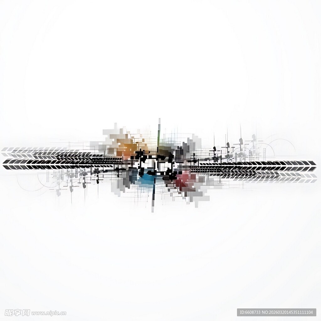 抽象动感线条艺术画面