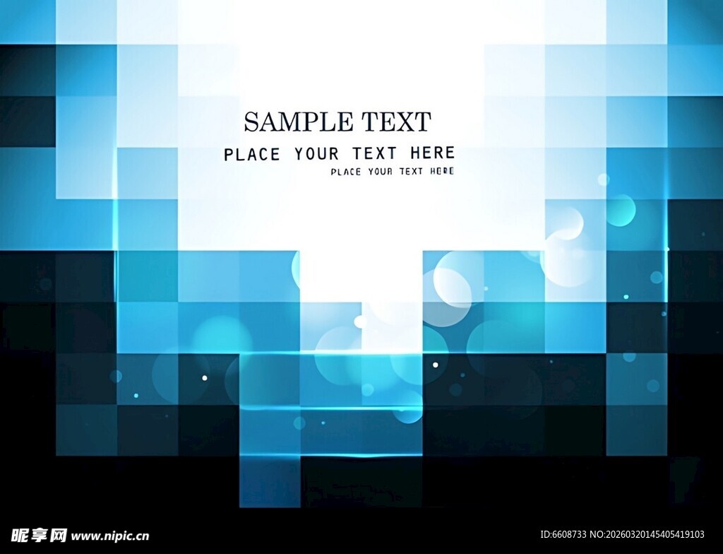 蓝色像素风背景模板