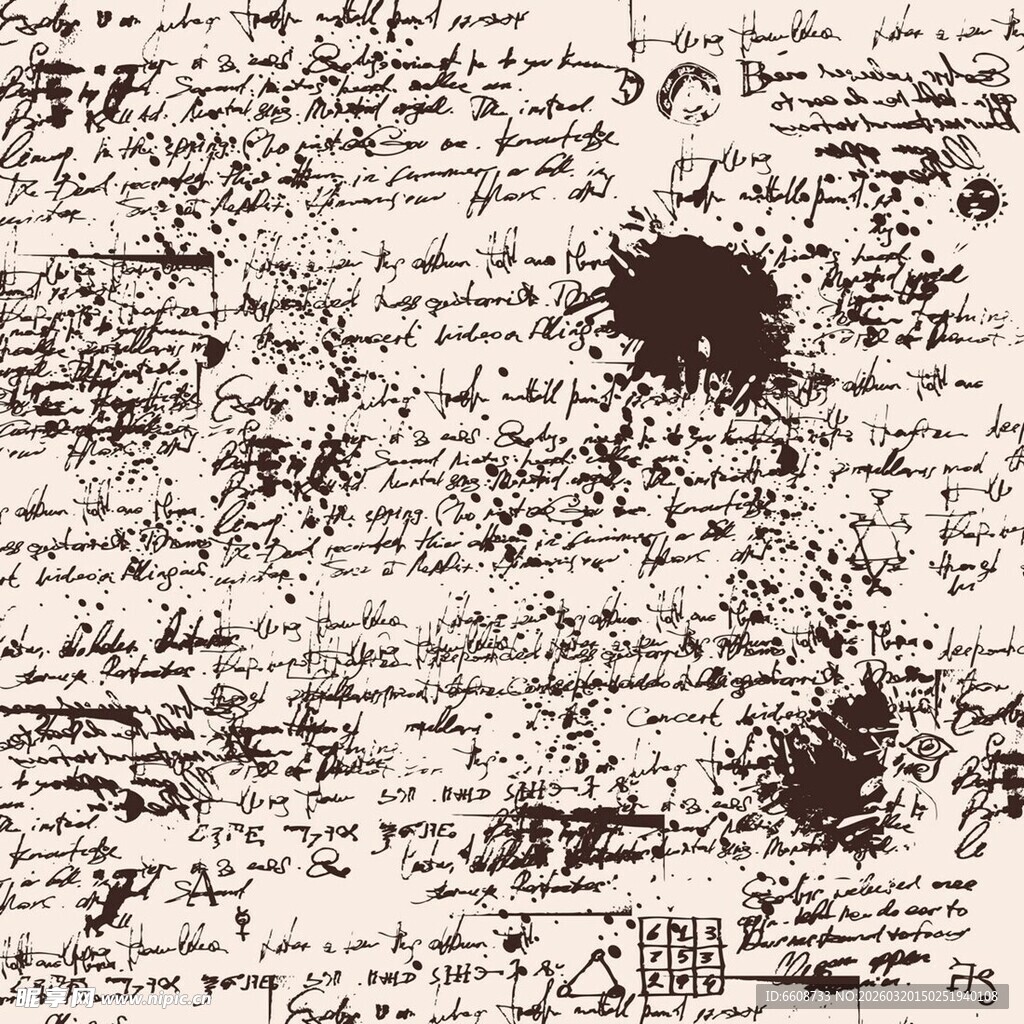 复古斑驳墨渍纹理背景图