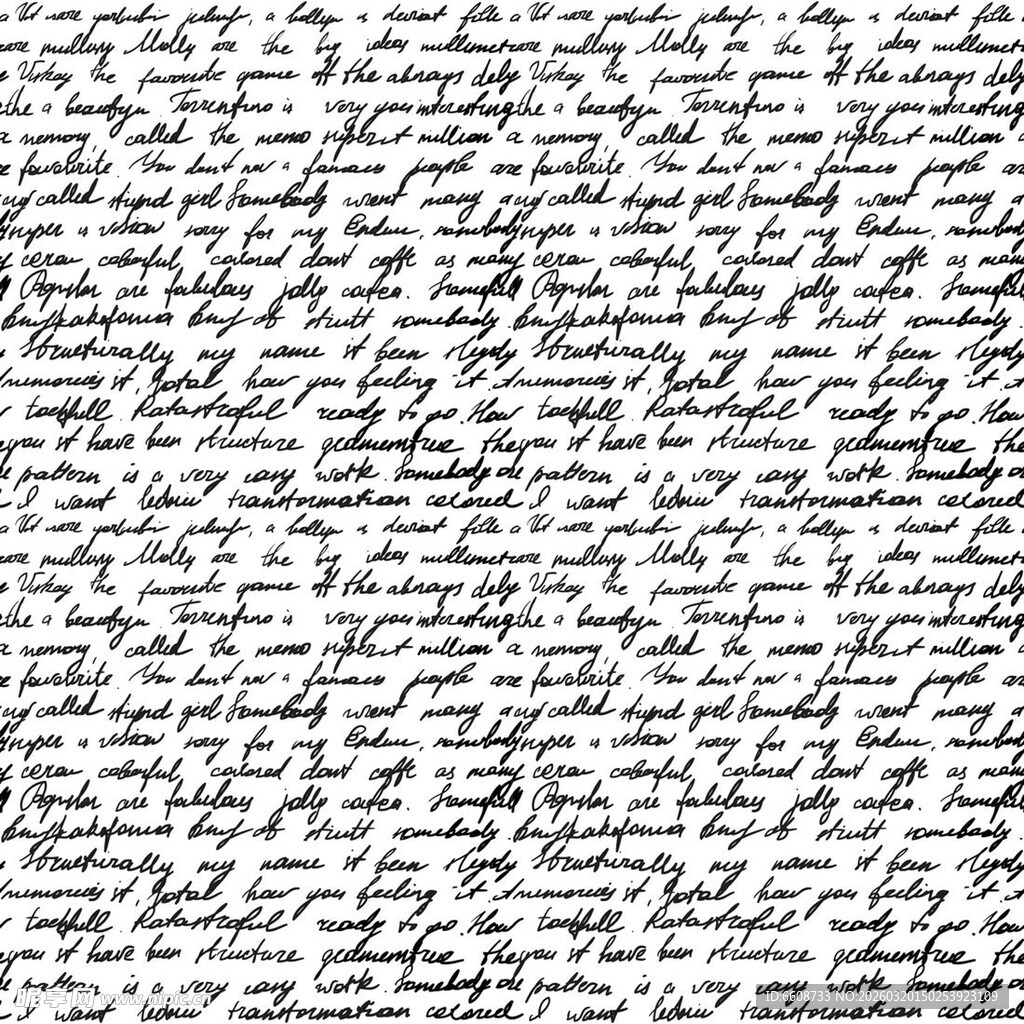 手写字体纹理背景图案