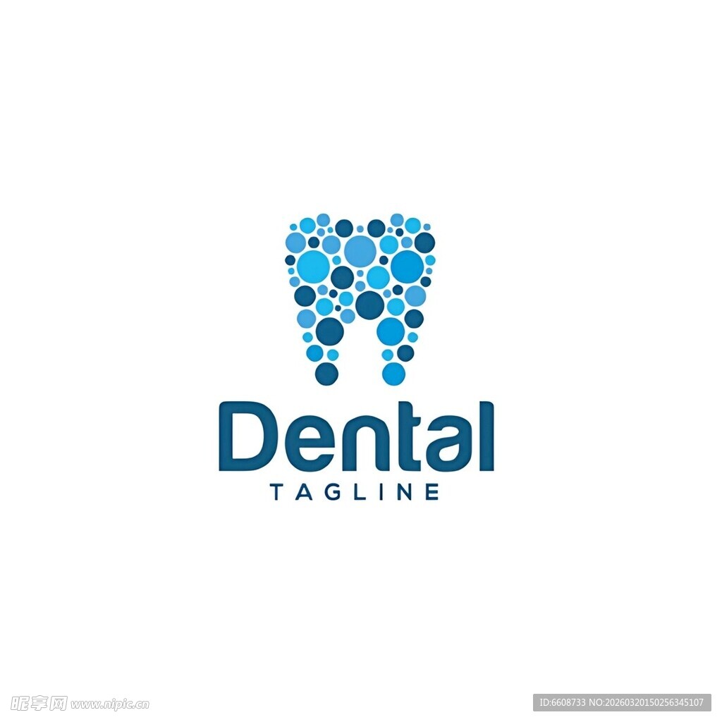 牙科诊所创意标志设计