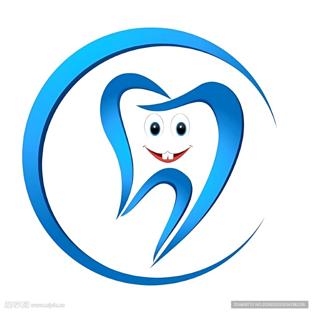 微笑牙齿标志设计