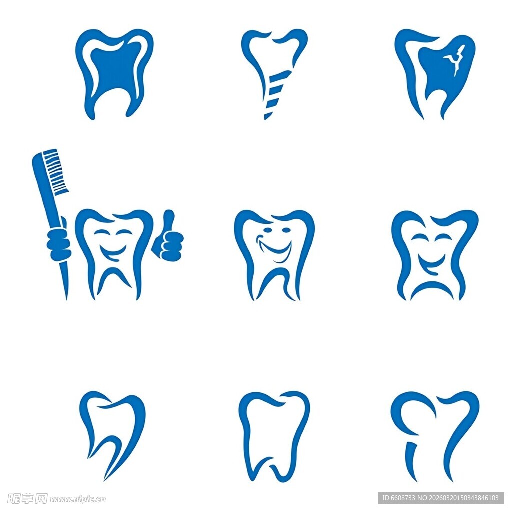 牙齿相关图标集合