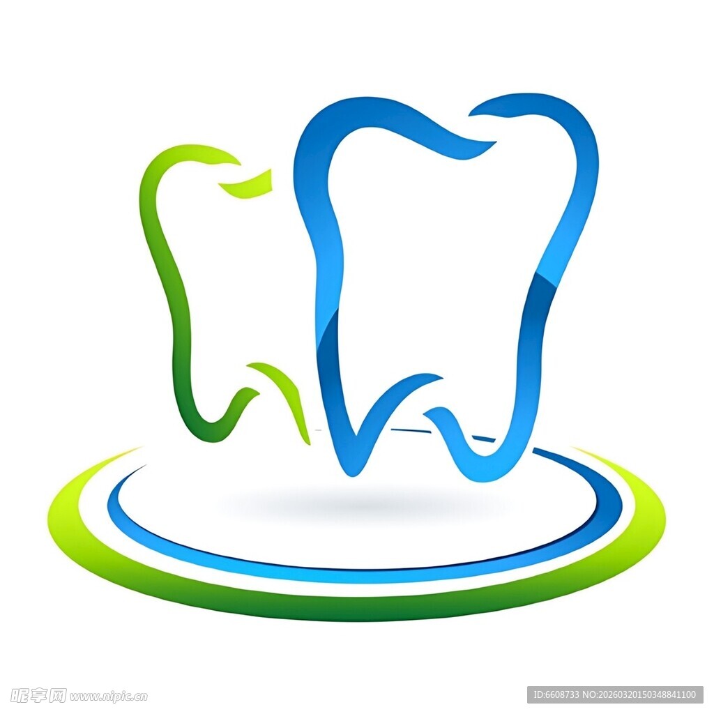 创意牙齿标志设计