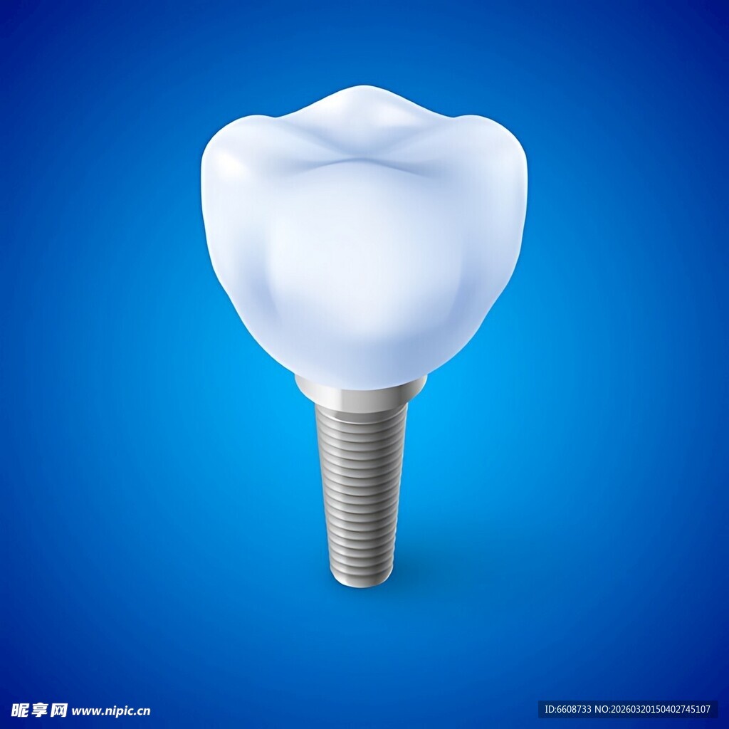 种植牙模型特写