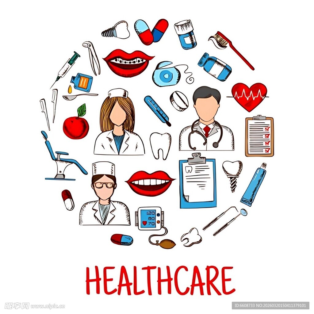 医疗保健相关图标集合