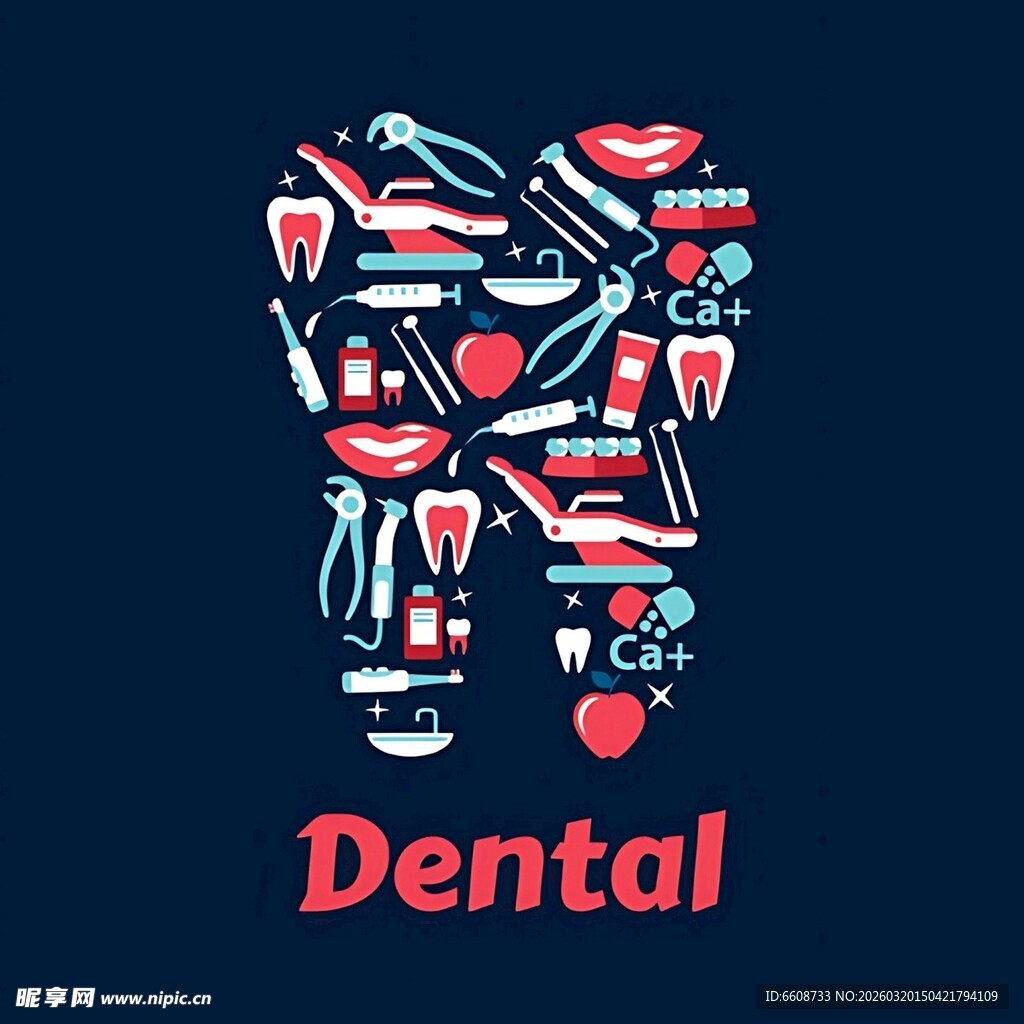 牙科相关创意图案设计