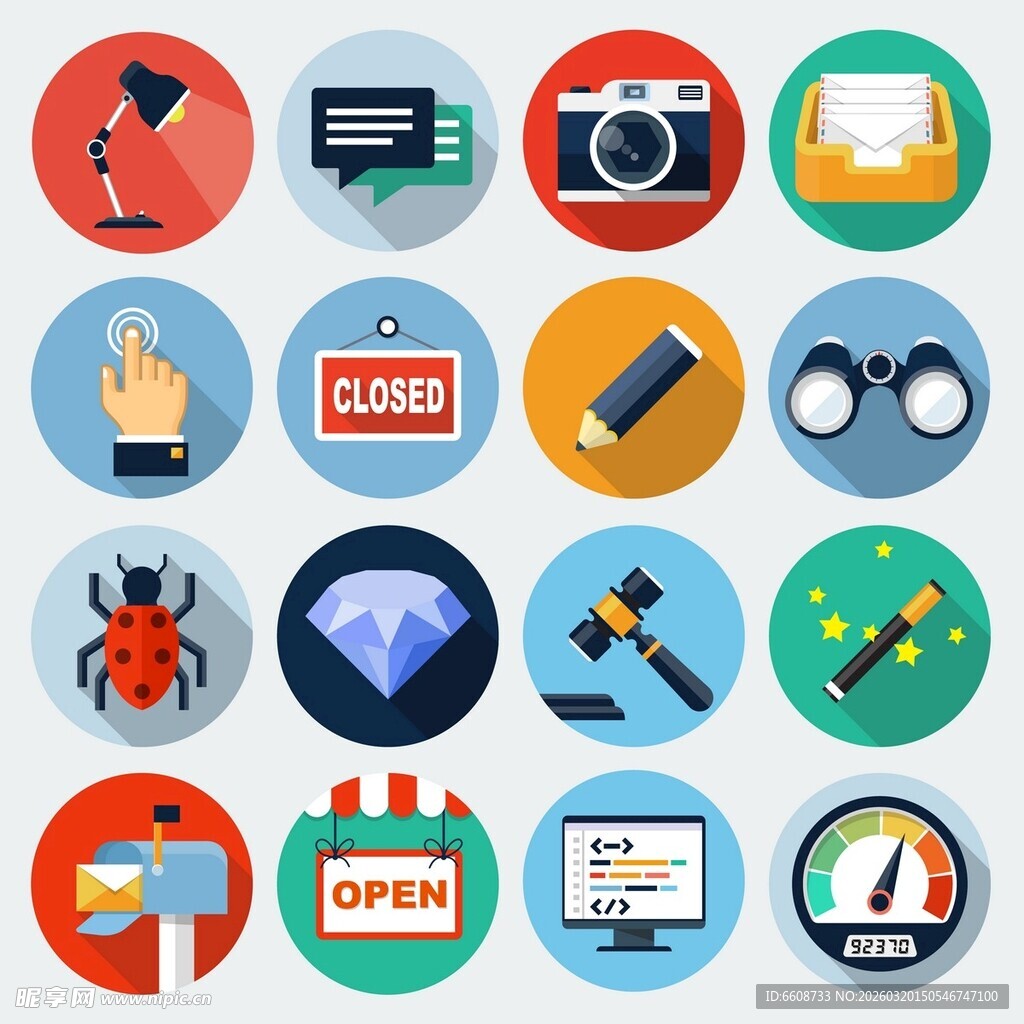 多彩科技与工具图标集