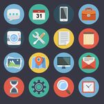 多彩扁平化应用图标集合