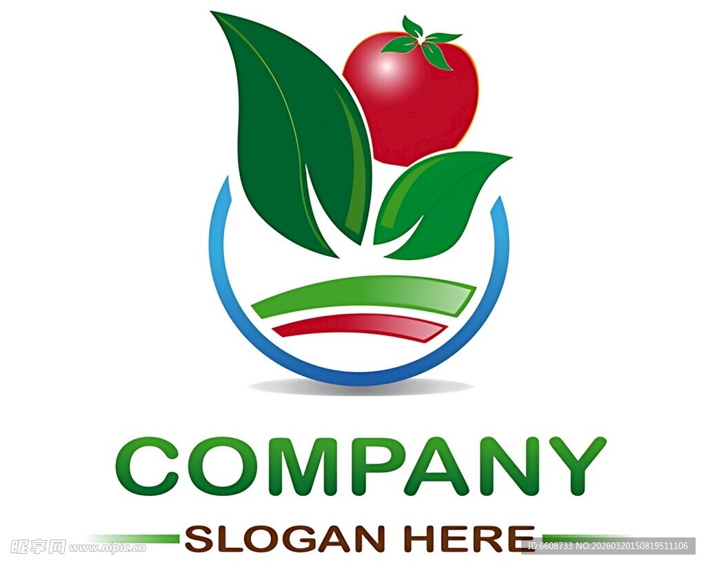 苹果绿叶公司标志设计