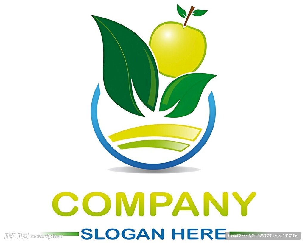 绿色水果公司标志设计