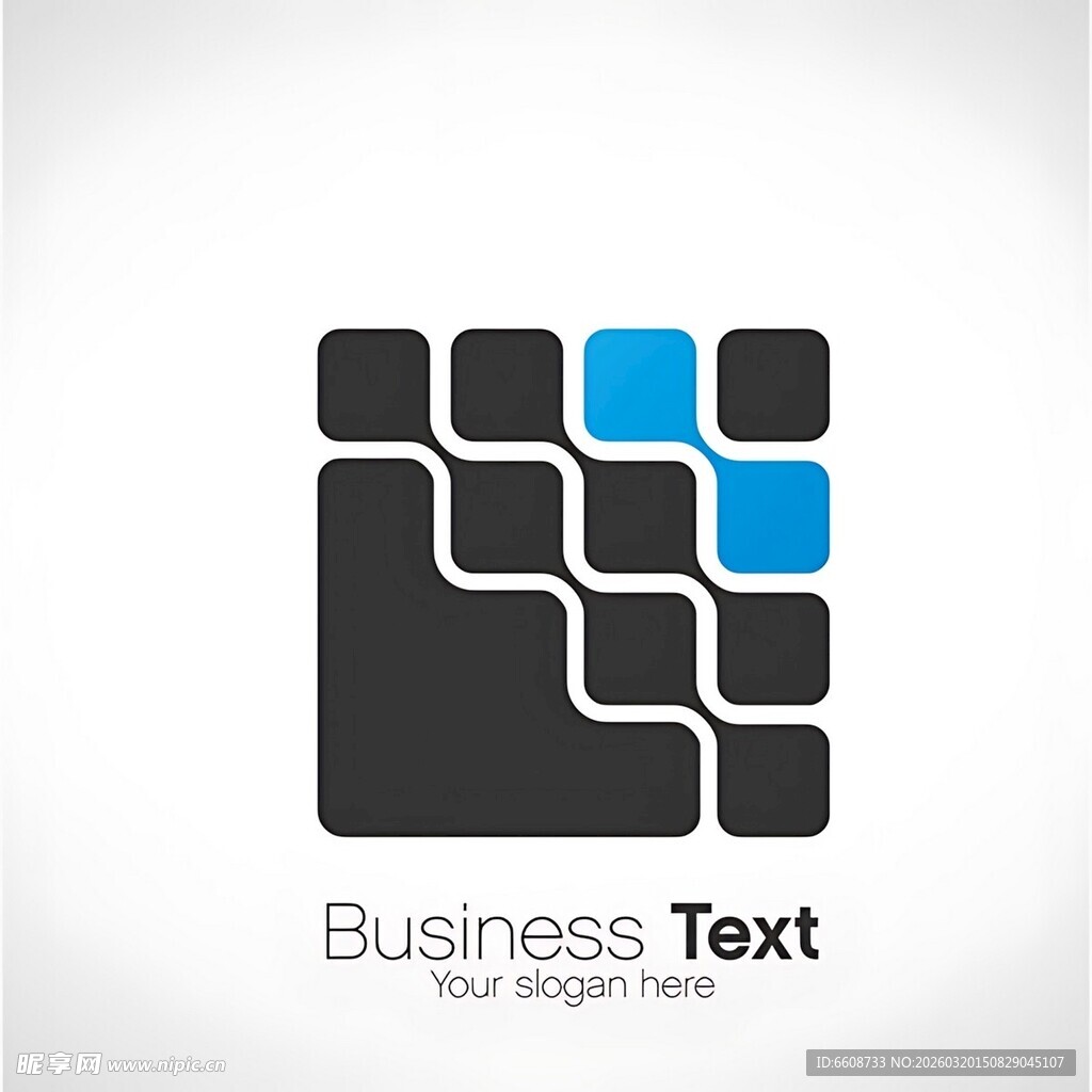 简约方块商务标志设计