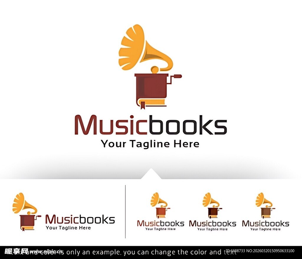 音乐书籍品牌标志设计