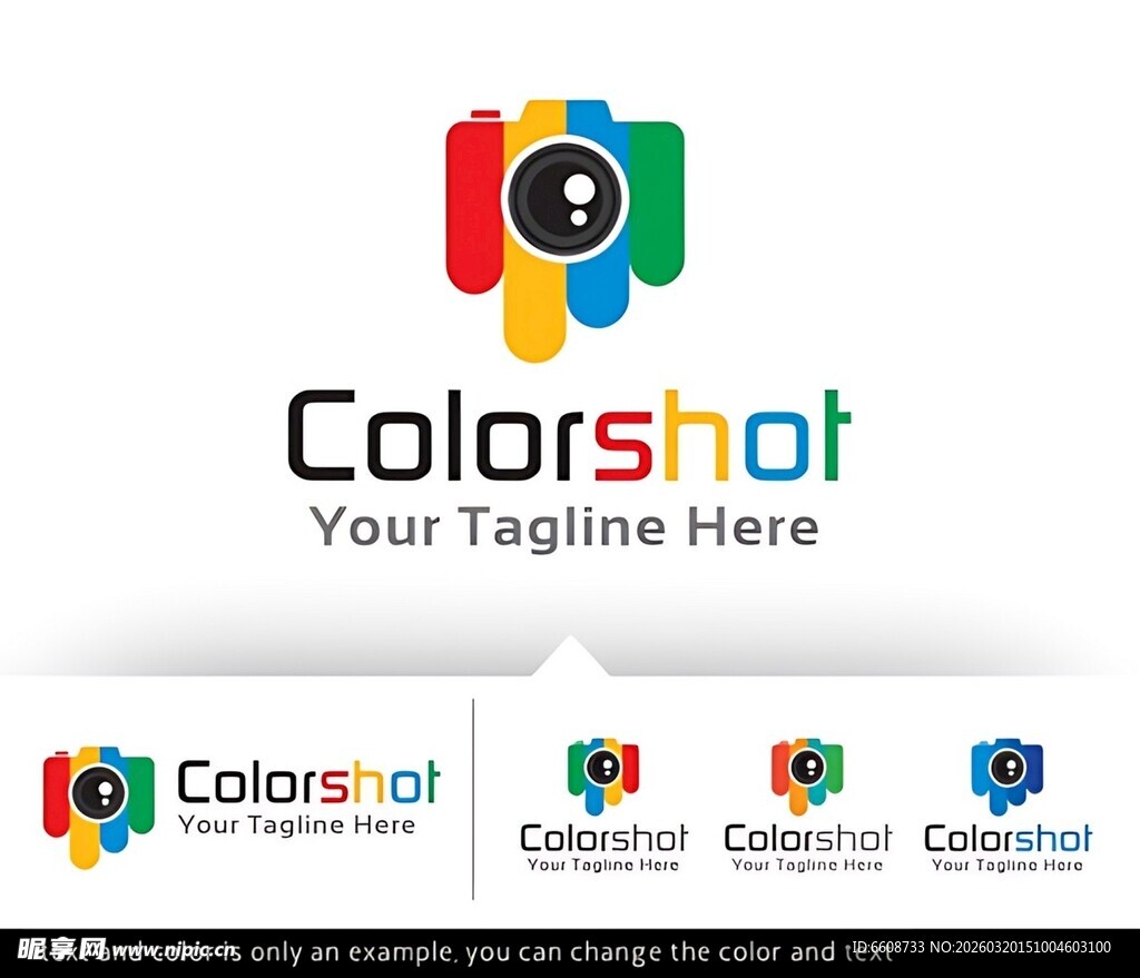 多彩摄影标志设计示例