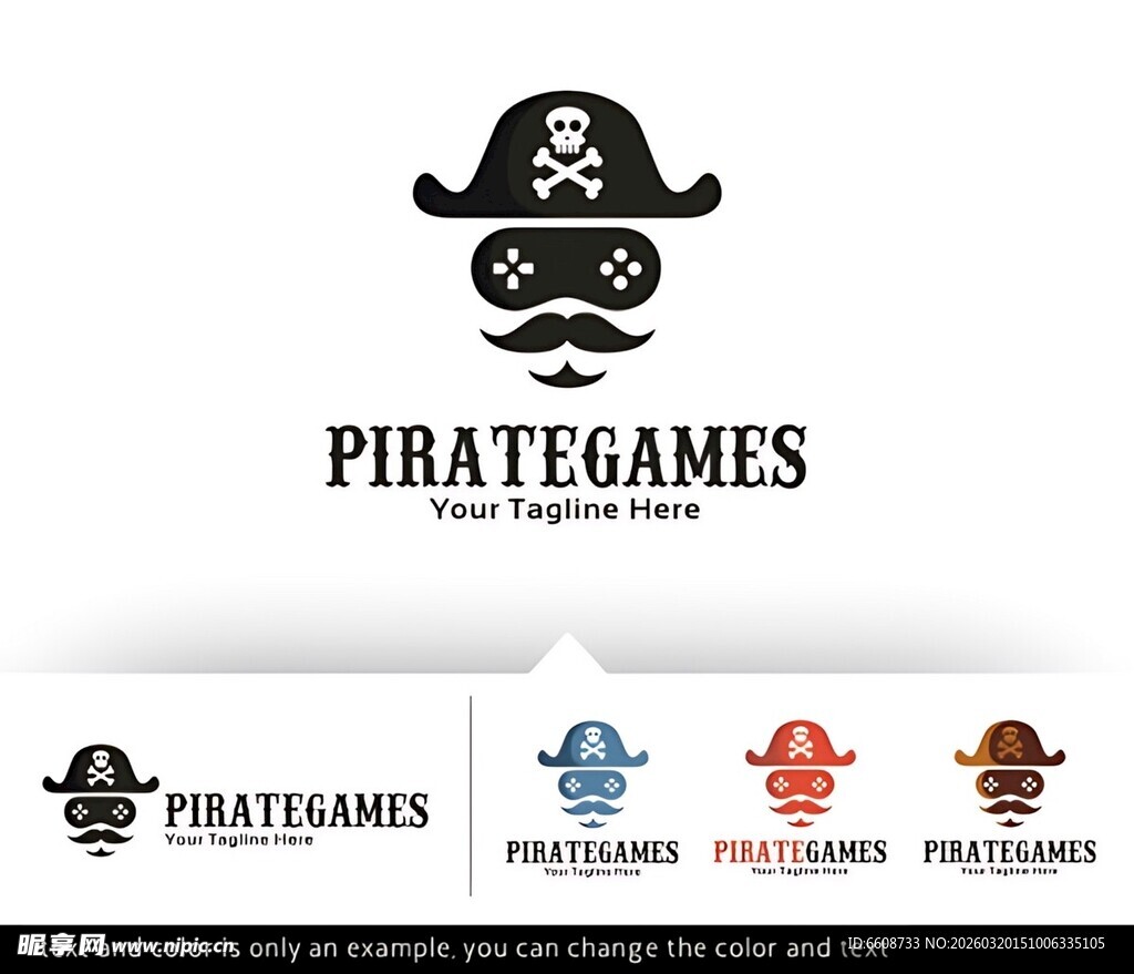 海盗游戏标志设计