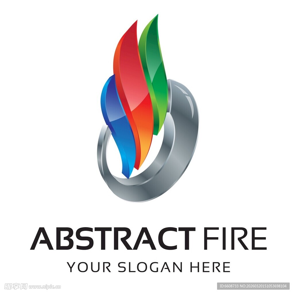 抽象火焰标志设计