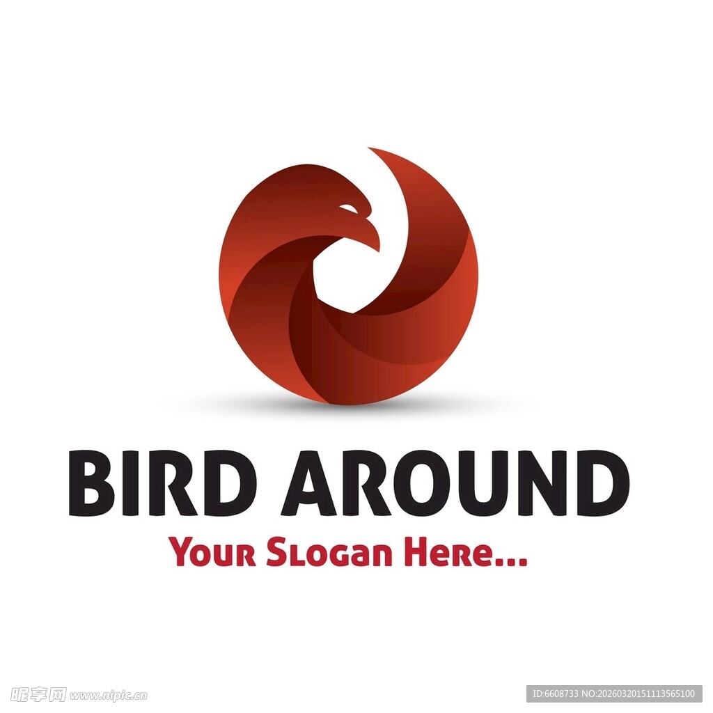 环绕之鸟标志设计