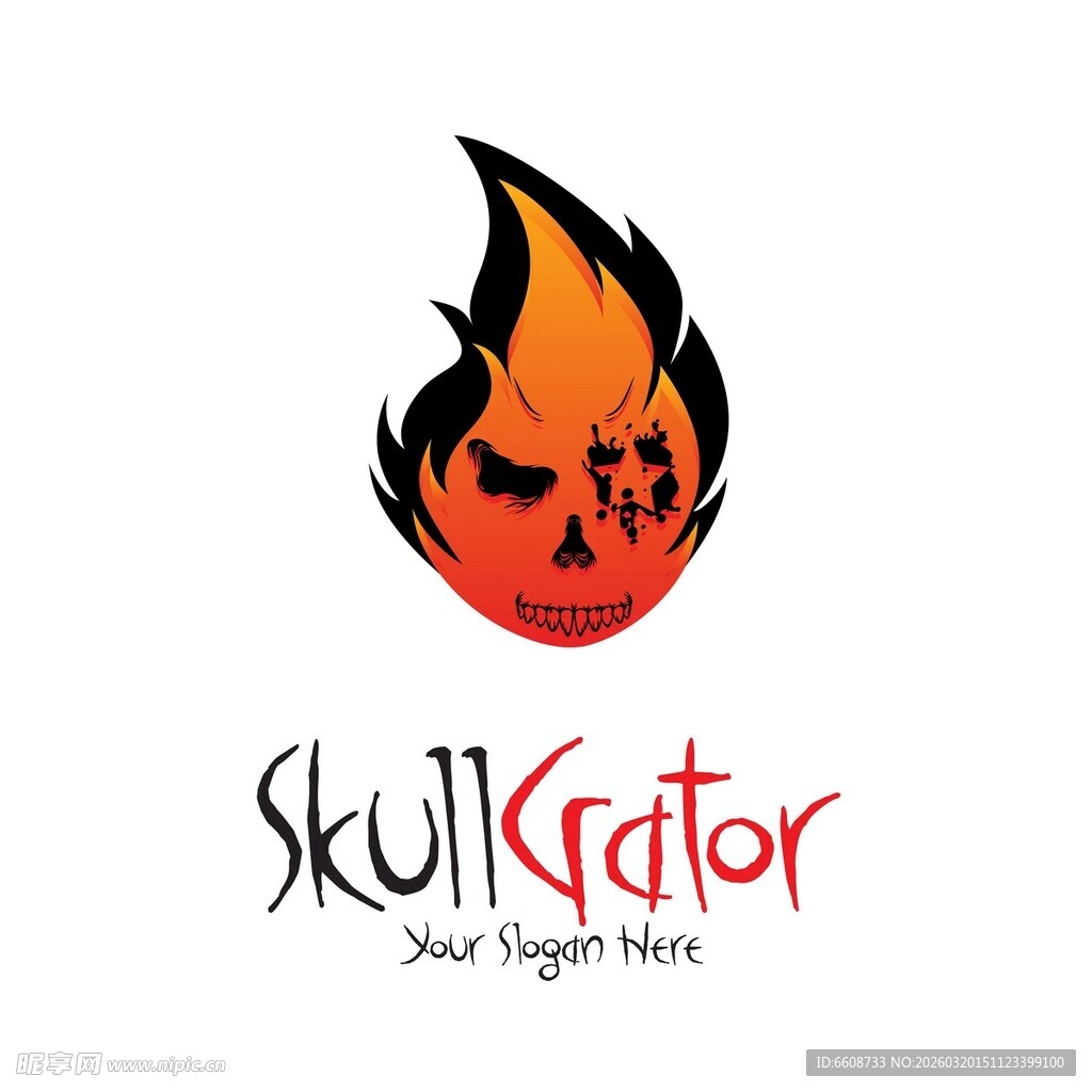 火焰骷髅标志设计