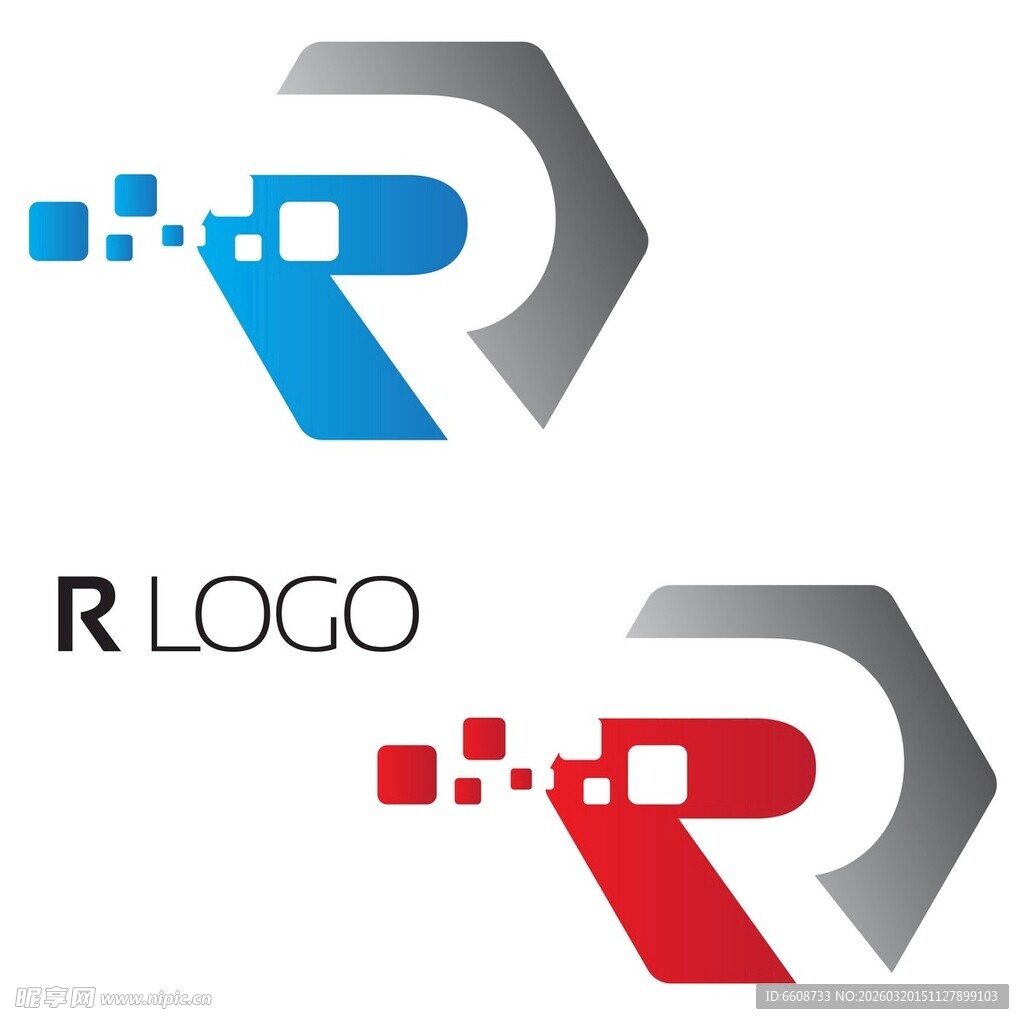 创意R字母标志设计