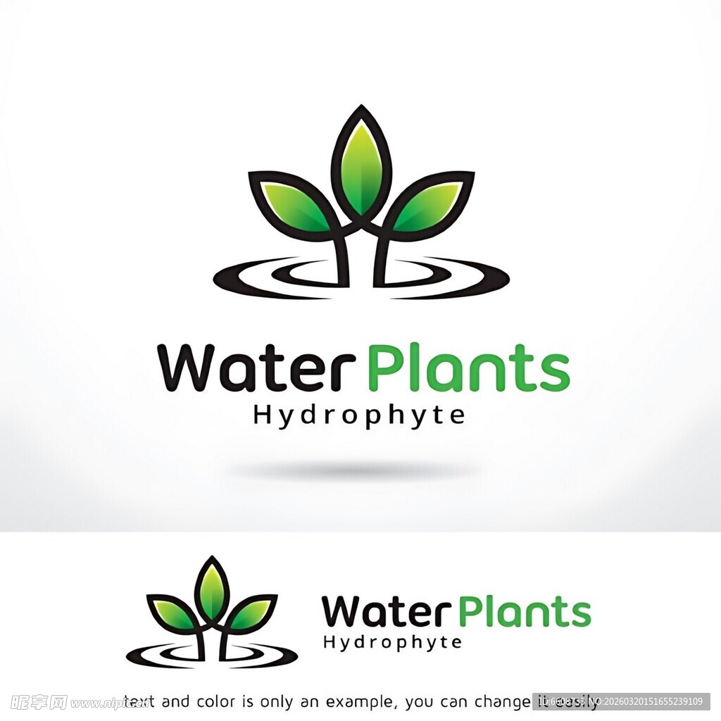 水生植物标志设计