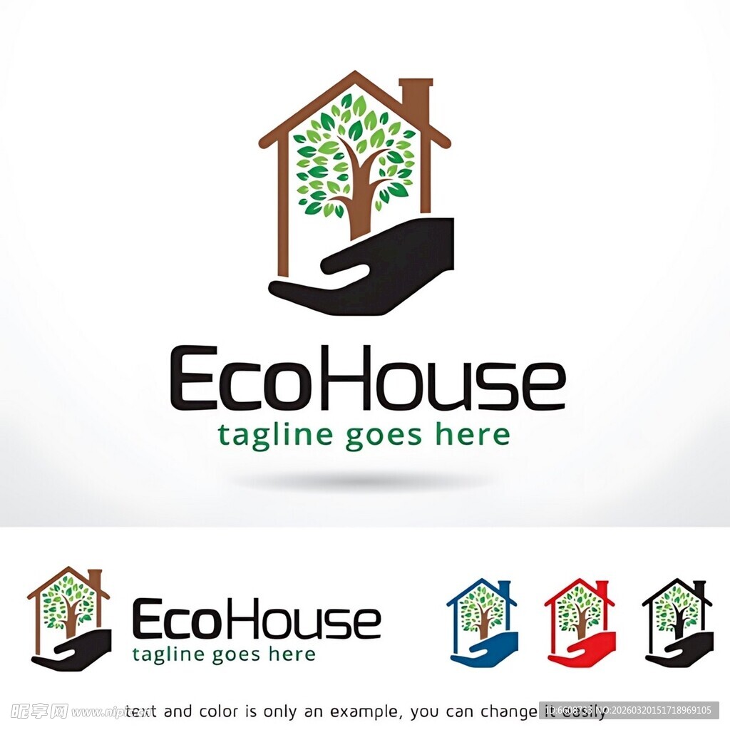 e环保房屋标志设计