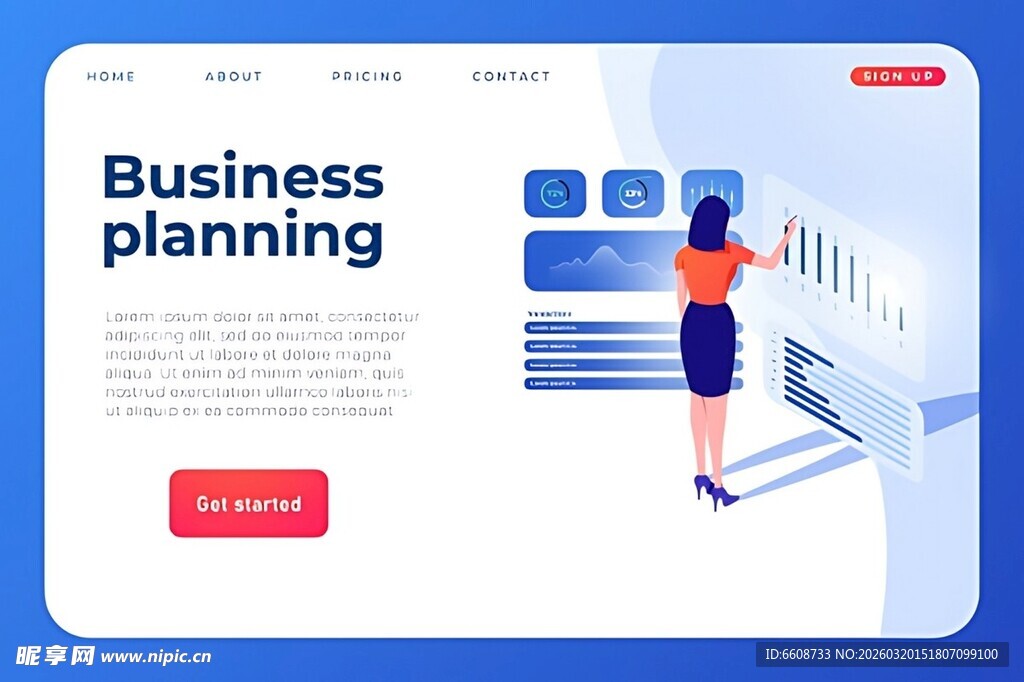 商务人士进行商业规划