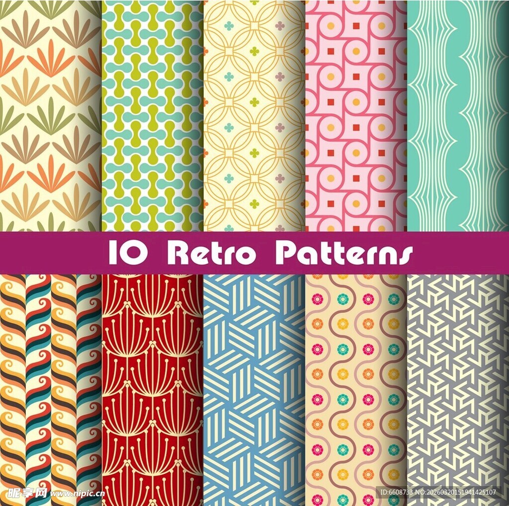 复古图案集合10款