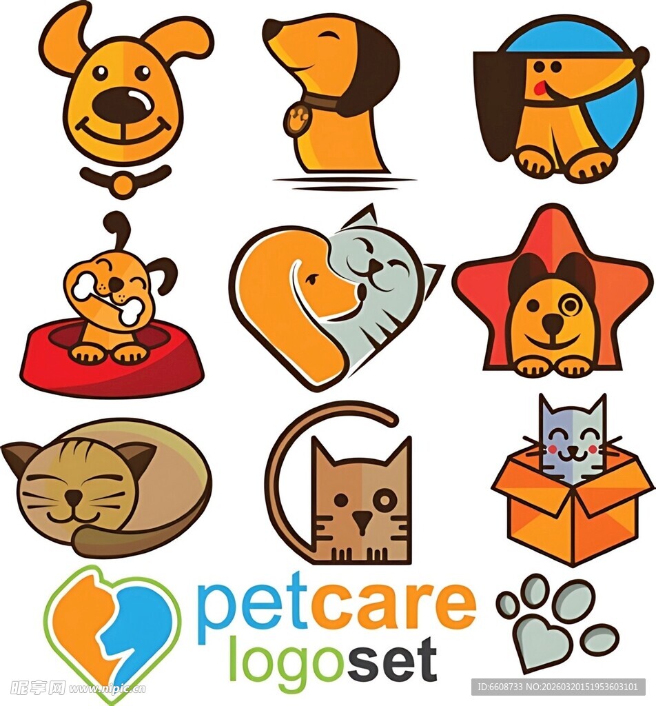 宠物护理标志集