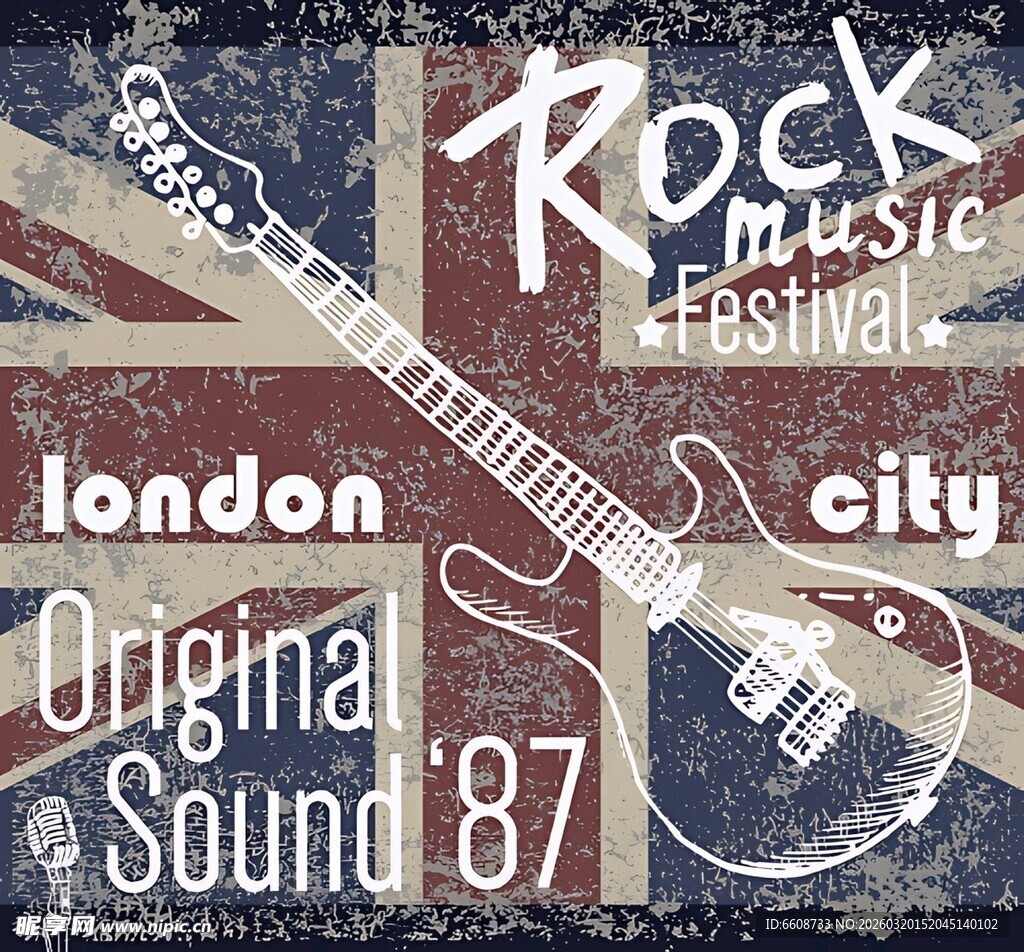 伦敦摇滚音乐节主题图案