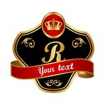 皇家风格带字母R标志设计