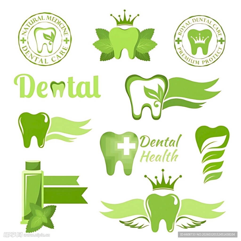 牙科相关图标设计元素